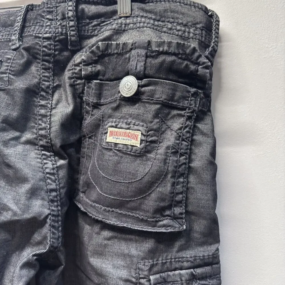 Vintage 2000s True Religion Black Cargo Pants
